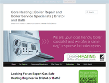 Tablet Screenshot of coreheating.co.uk